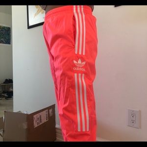 adidas hot pink track pants